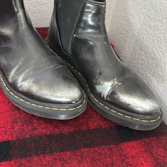 Doc marten Chelsea boots black with silver distressing - Picture 4 of 10